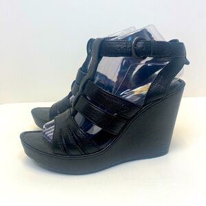 Born black size 8 scrappy wedge sandals